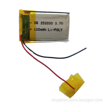 3.7V Li-ion Polymer Battery with 120mAh, Fit for Mobile Phone, Bluetooth, MP3/MP4, Digital Camera